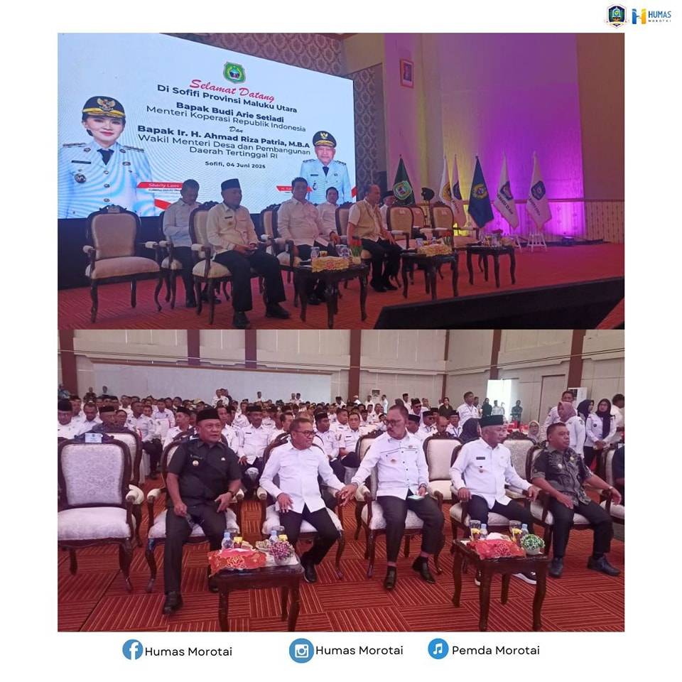 Bupati Rusli Hadiri Peluncuran dan Dialog Koperasi Merah Putih di Ternate